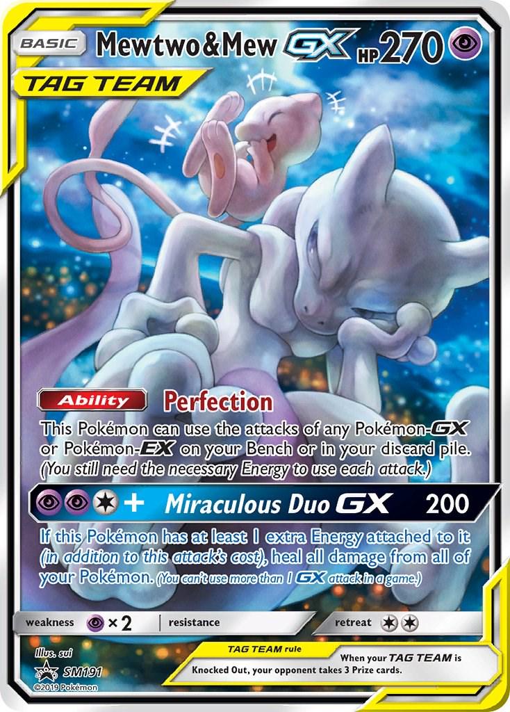 #SM191 Sun & Moon Promos-Mewtwo & Mew GX (DMG)