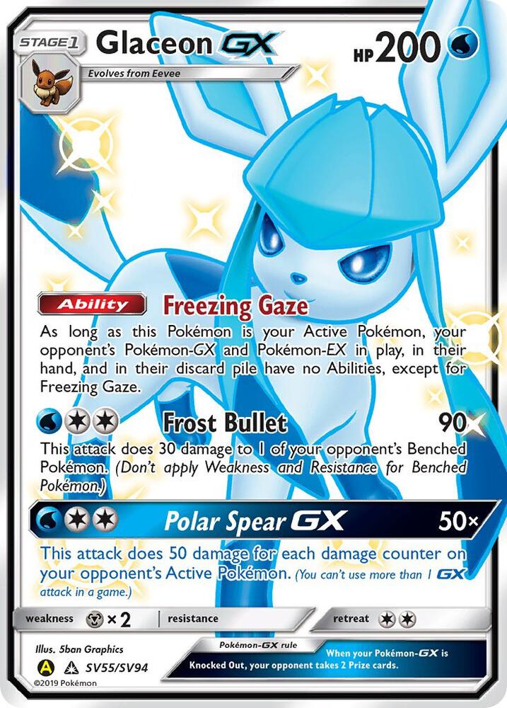 #SV55A Hidden Fates - Glaceon gx
