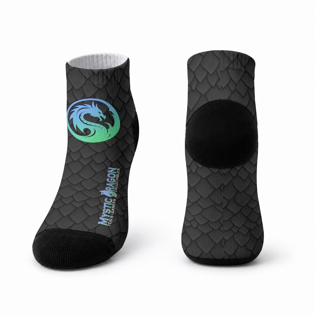 Mystic Dragon Logo All-Over Print Unisex Color-Block Athletic Socks