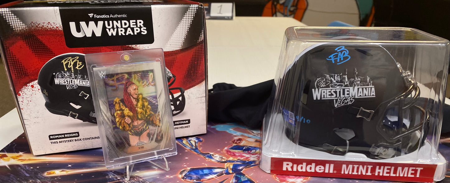 Fanatics Wrestlemania 42 Mini Helmet- Signed B FAB