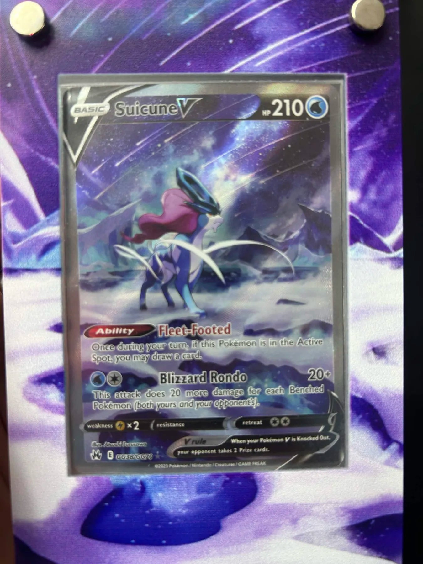 #GG38 Crown Zenith - Suicune V (In extended art frame)