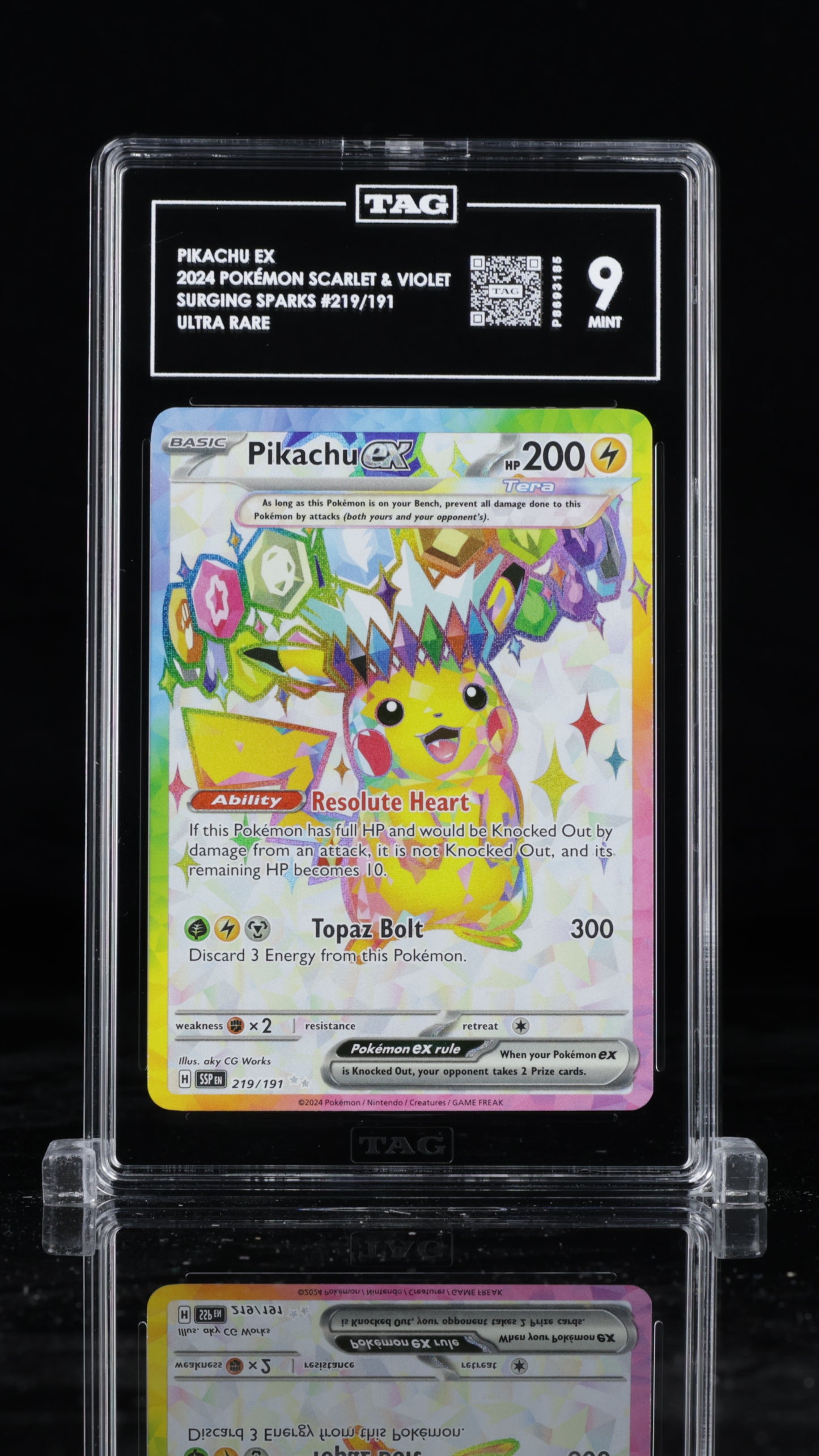 Pikachu EX - #219 Surging Sparks - TAG 9