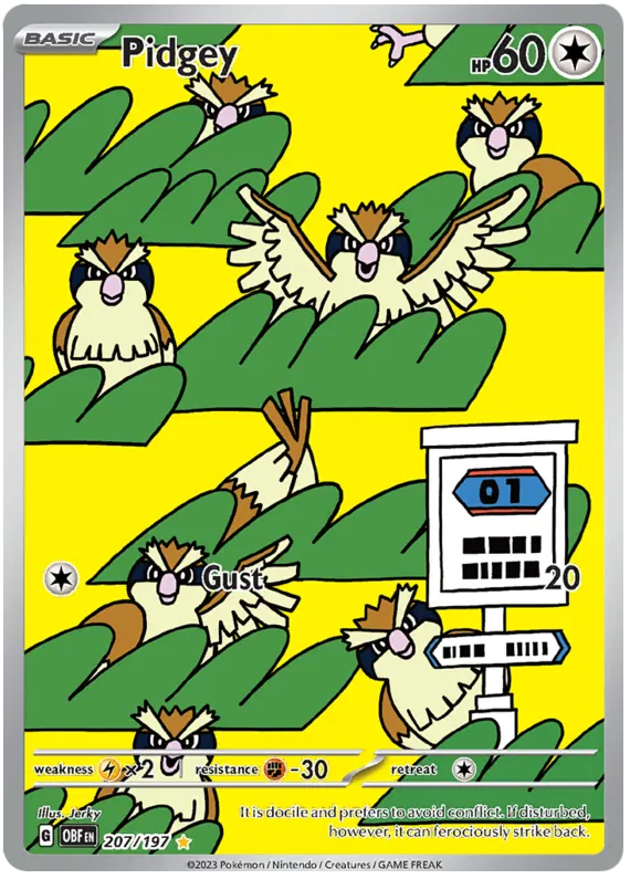 #207 Obsidian Flames - Pidgey(HP)