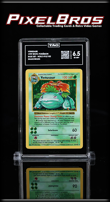 Venusaur - Base Set Shadowless - #15 TAG 6.5