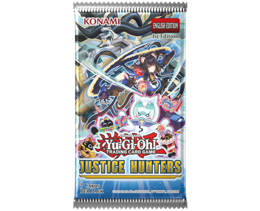 Yu-Gi-Oh Justice Hunters 1st Edition Sealed Booster Pack