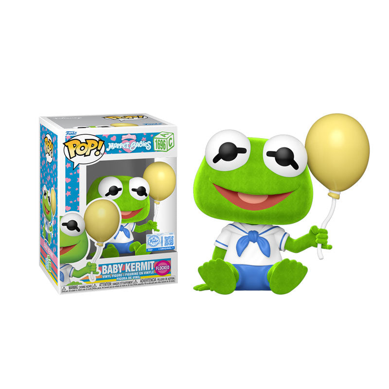 #1696 Muppet Babies- Baby Kermit Flocked