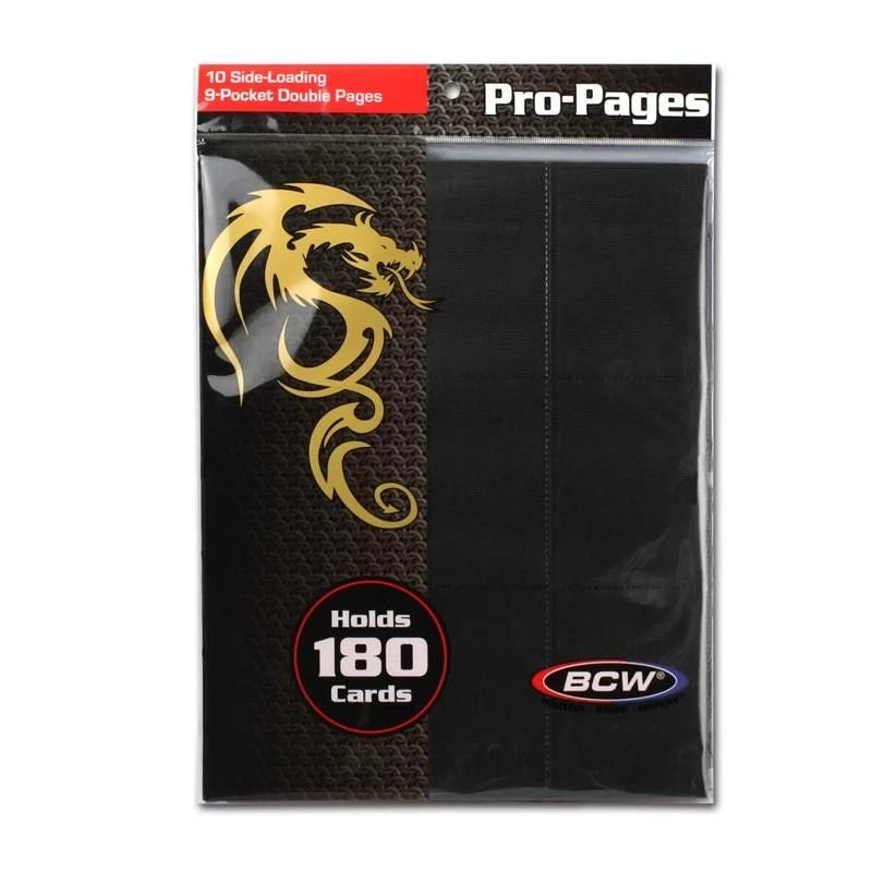 BCW Black Pro-Pages 9 Pocket Side Loading
