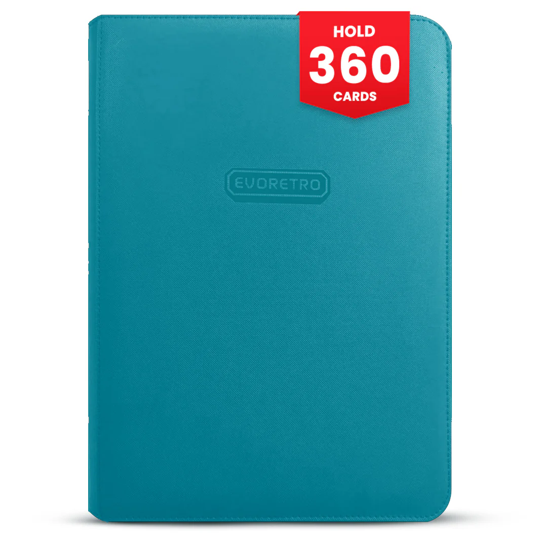 Evoretro Premium Zip Binder(Holds 360 cards)- Blue