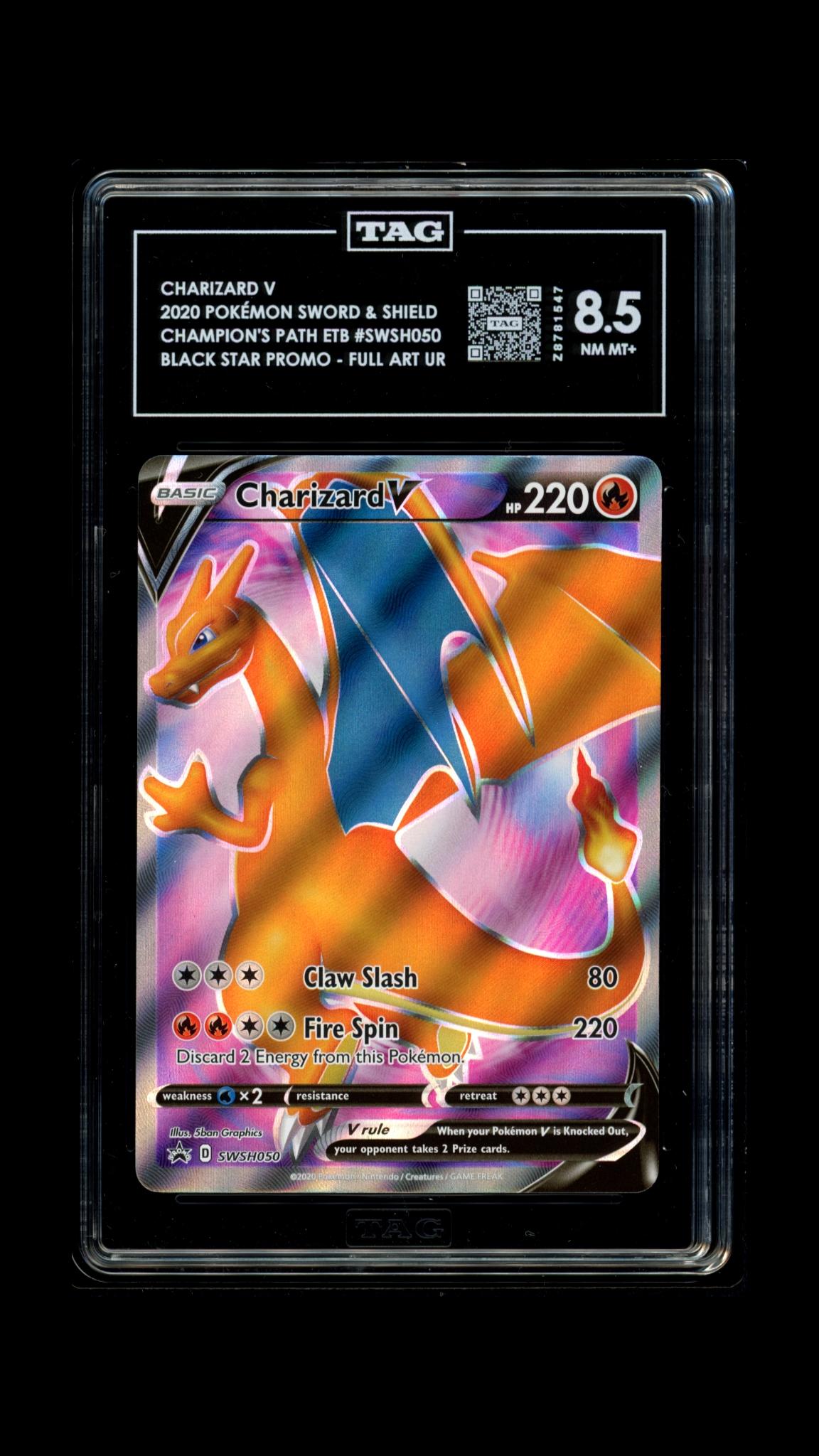 Charizard V- #50 SWSH Promo- TAG 8.5