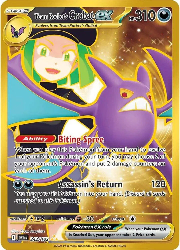 #242 Destined Rivals- Team Rocket's Crobat EX