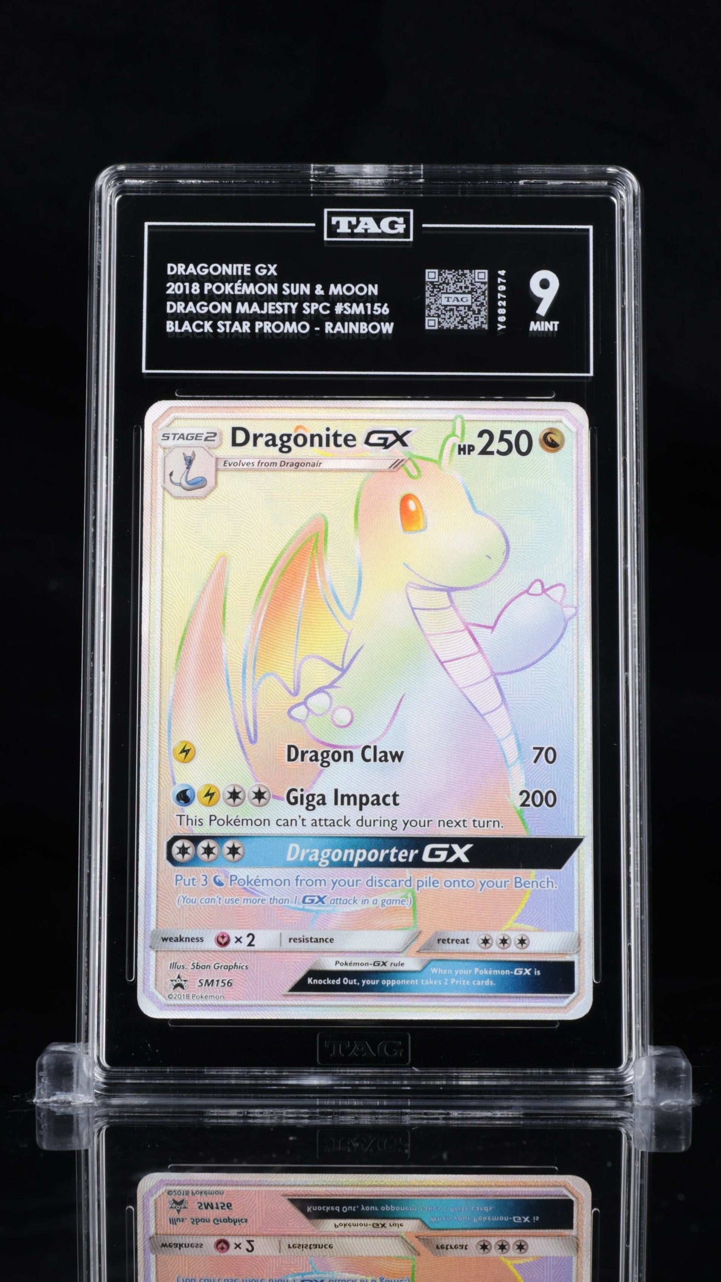 Dragonite GX- # 156 Sun & Moon Promo- TAG 9
