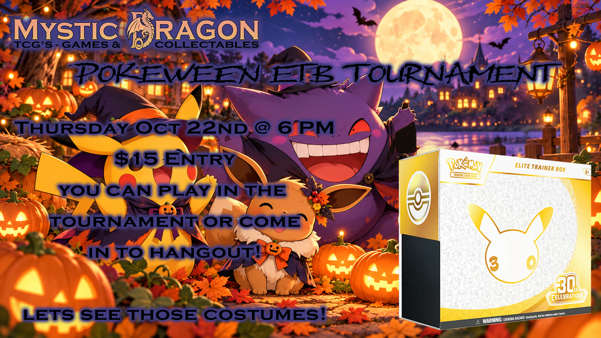 Pokeween Win a Box October 22nd @ 6PM
