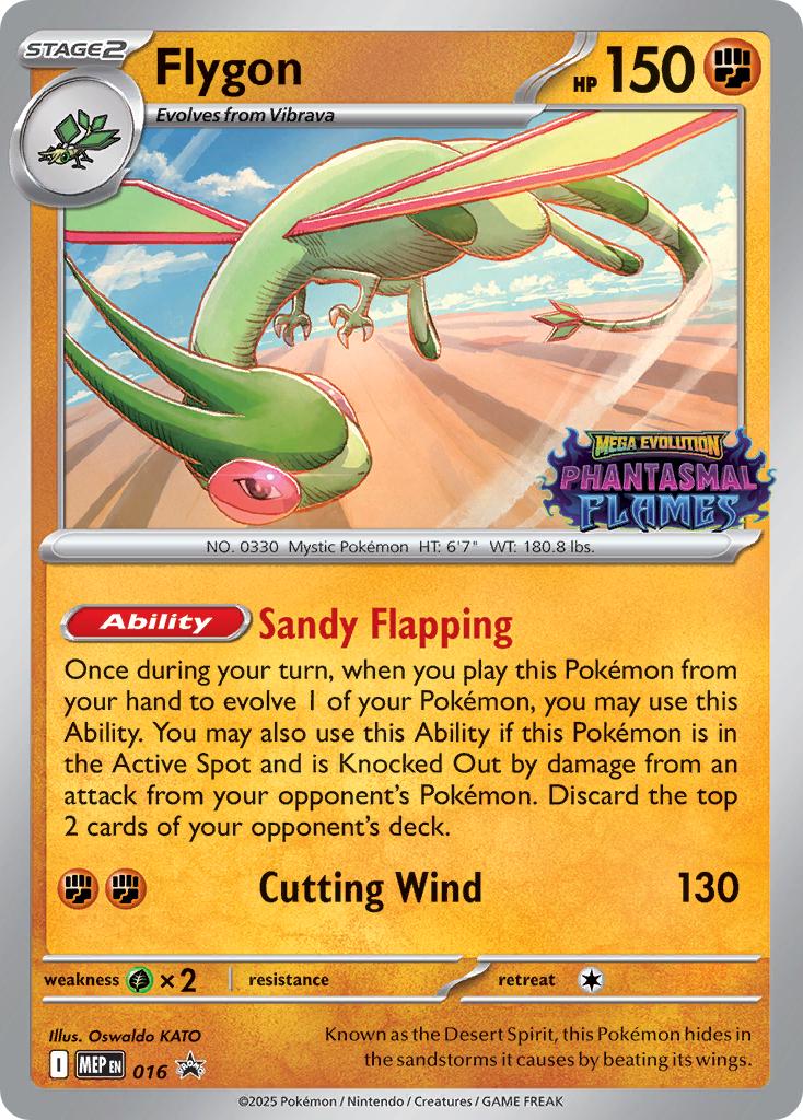 #16 Mega Evolution Promos- Flygon Phantasmal Flames (Stamped)(SEALED)