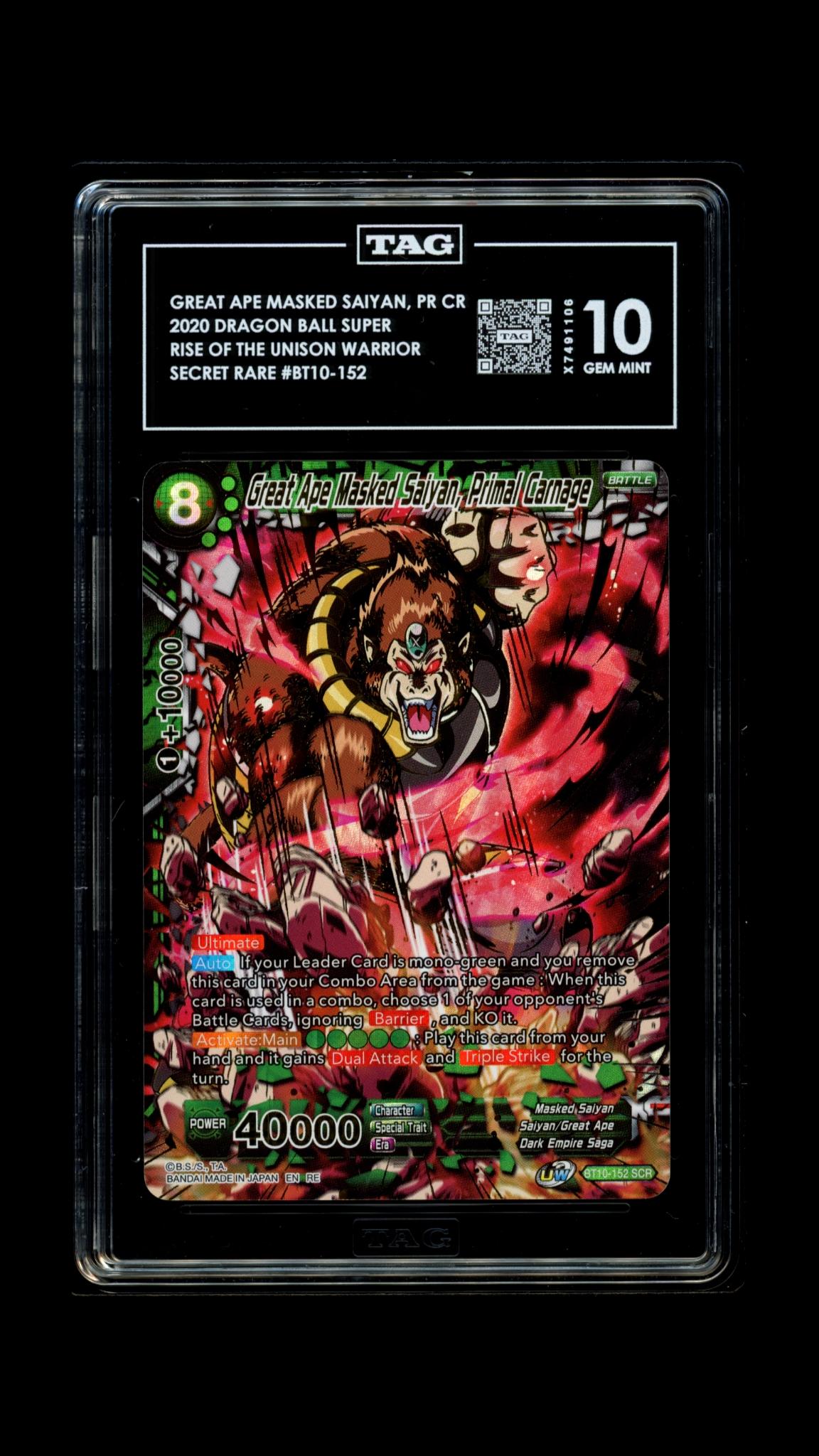Great Ape Masked Saiyan- Rise of the Unison Warrior #BT10-152- TAG 10