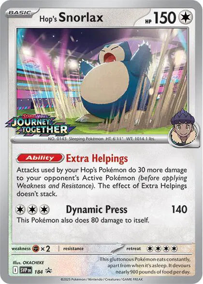 #184 Scarlet & Violet Promo- Hop's Snorlax (Sealed)