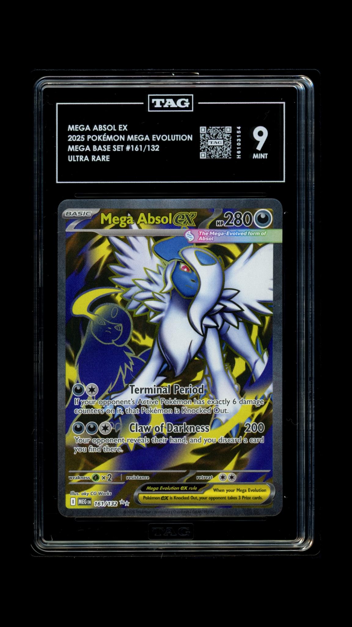 Mega Absol Ex- #161 Mega Evolutions- TAG 9