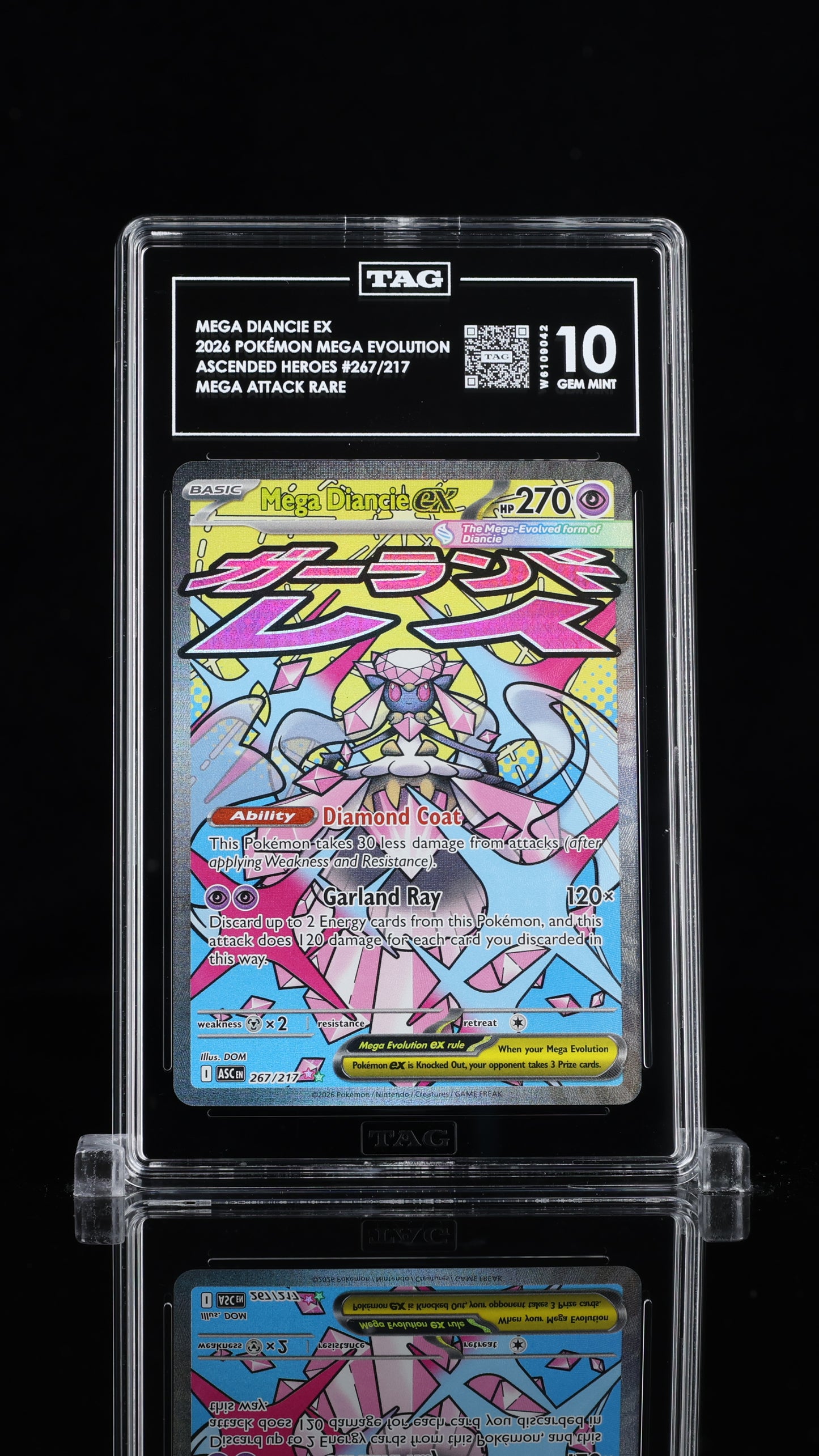 Mega Diancie EX- # 267 Ascended Heroes- TAG 10