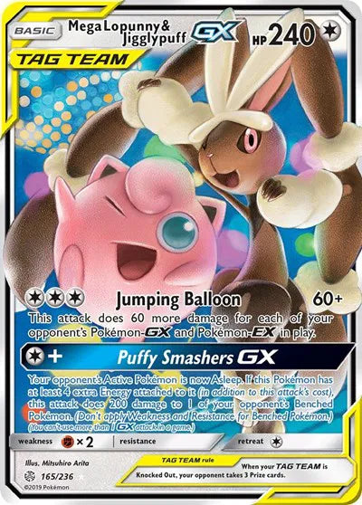 #165 Cosmic Eclipse- Mega Lopunny & Jigglypuff GX