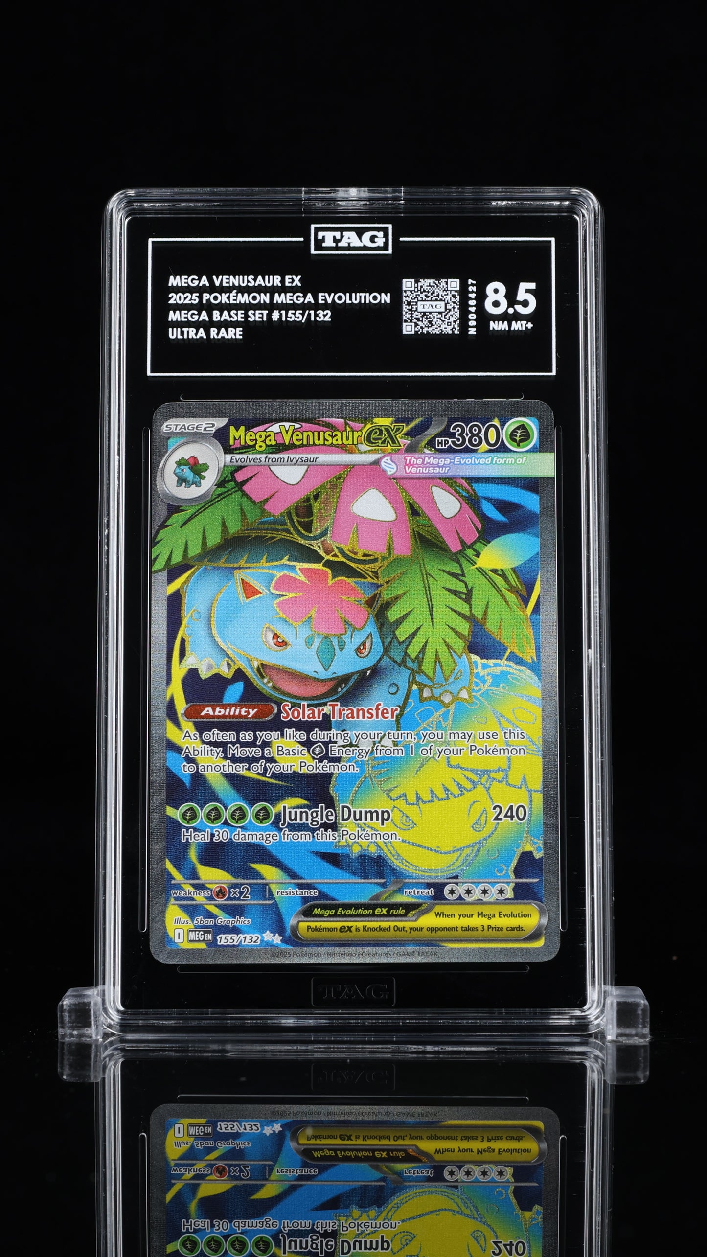 Mega Venusaur Ex- #155 Mega Evolutions- TAG 8.5