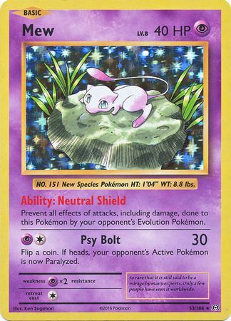 #53 Evolutions- Mew Holo (MP)