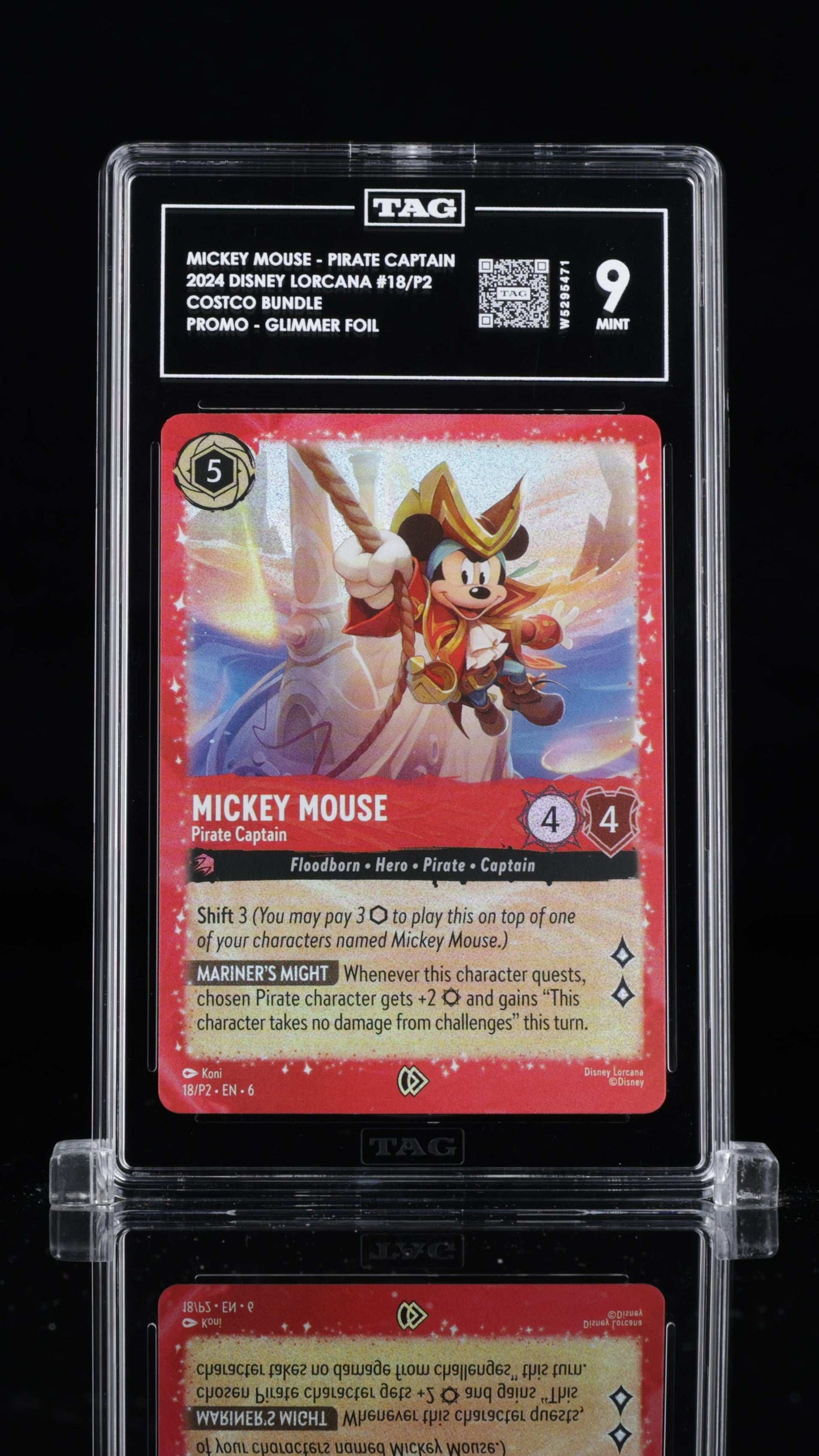 Mickey Mouse Pirate Captain- #18/P2 Promo- Tag 9