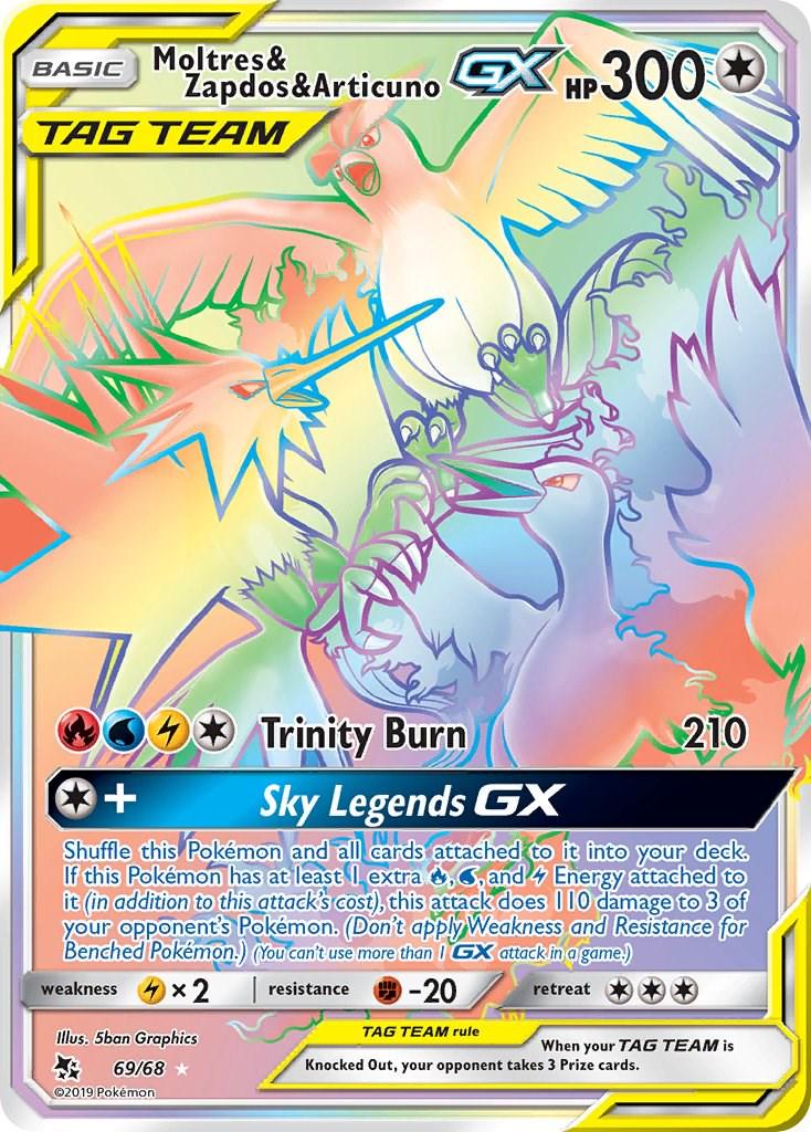 #69 Hidden Fates- Moltres & Zapdos & Articuno GX
