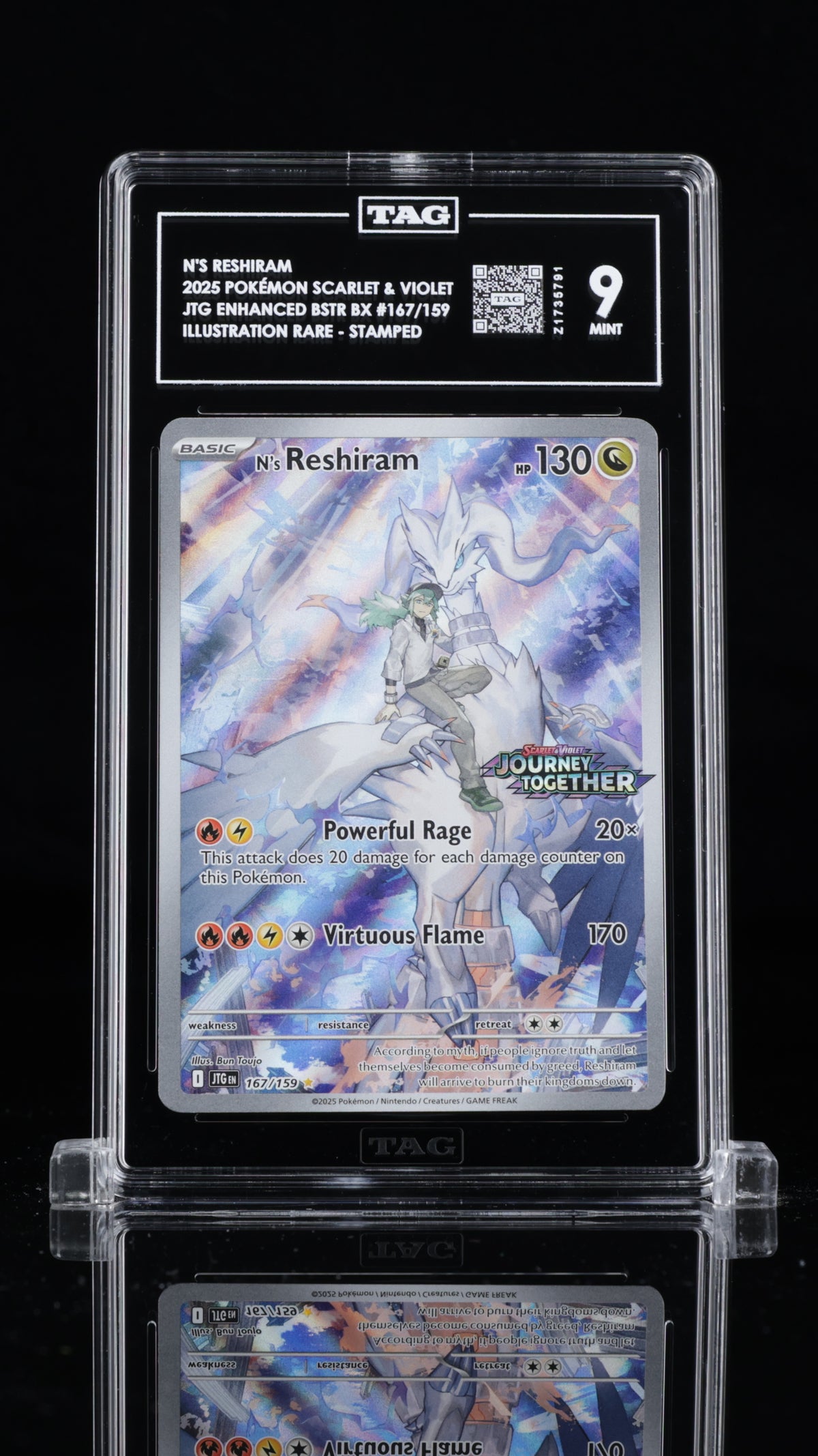 N's Reshiram- #167 Journey Together Stamped- TAG 9