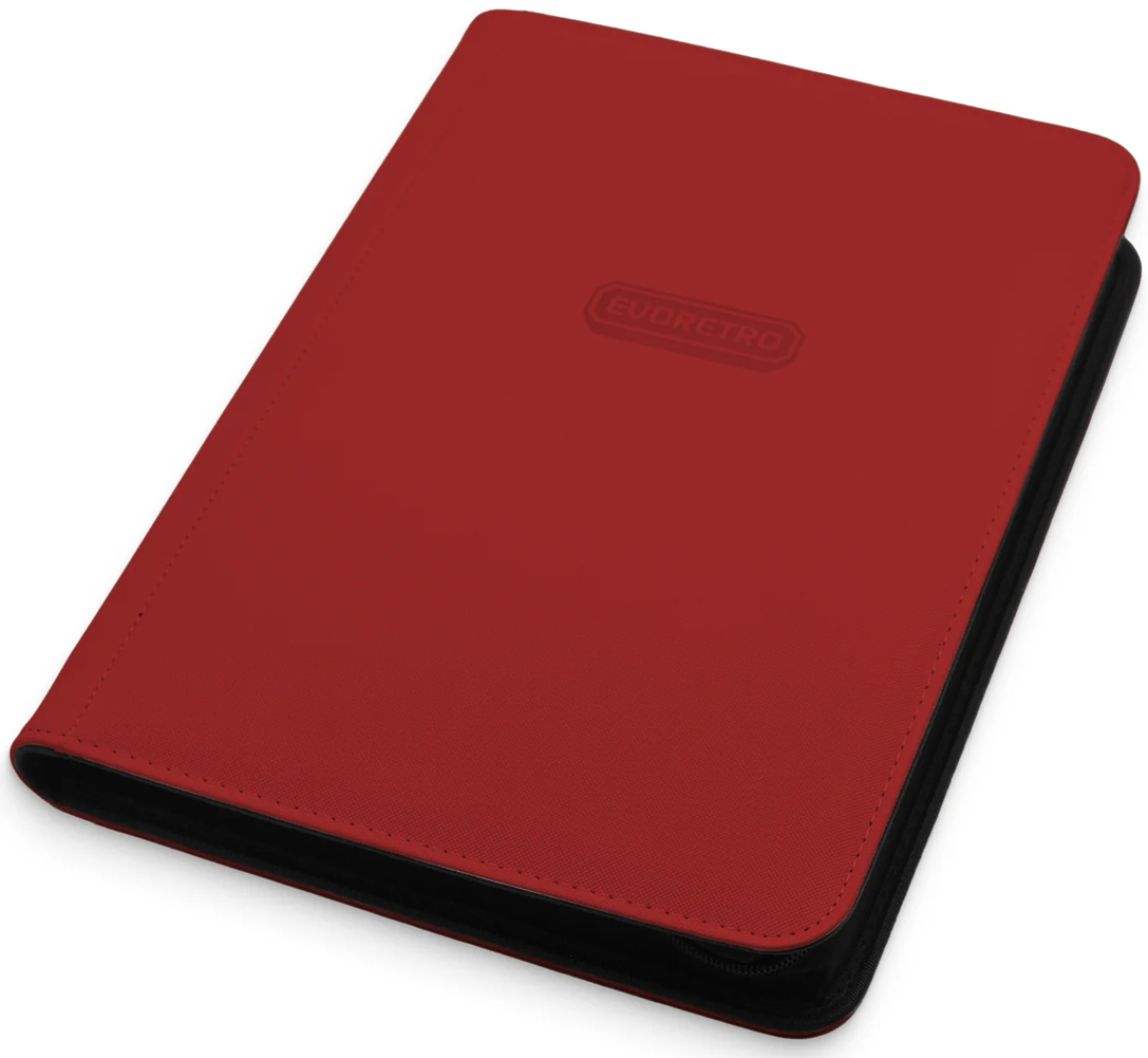 Evoretro Premium Zip Binder 360 Cards- Red