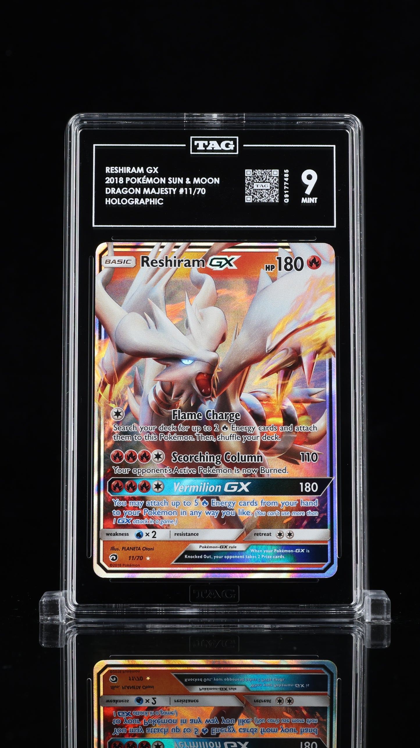 Reshiram Gx- #11 Dragon Majesty- TAG 9