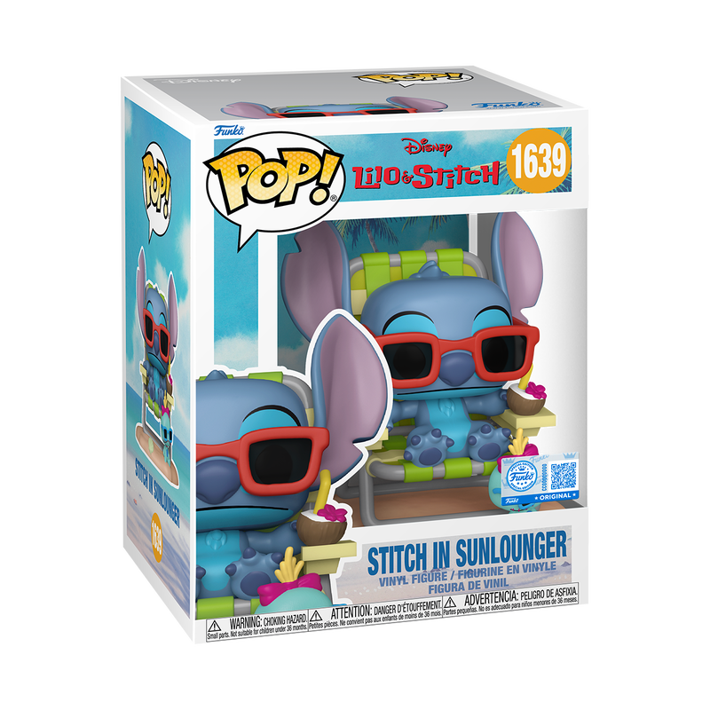 #1639 Stitch in Sunlounger Funko Pop