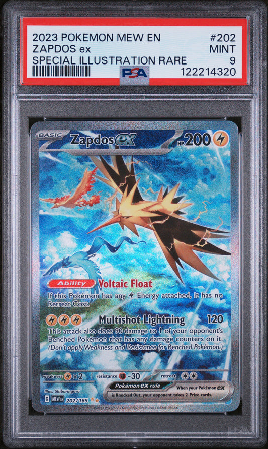 Zapdos EX- #202 Scarlet & Violet 151- PSA 9