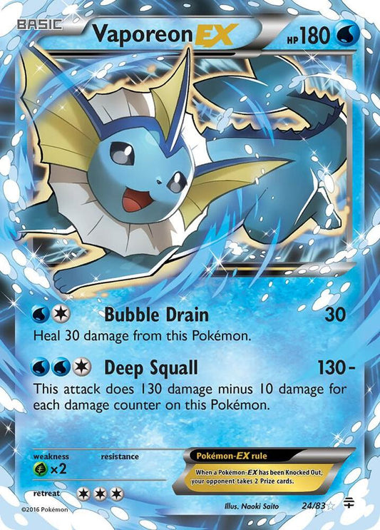 #24 Generations- Vaporeon EX (LP)