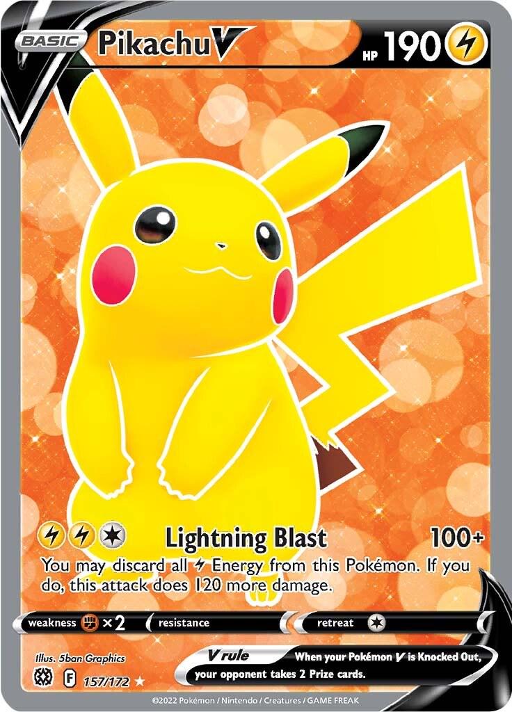 #157 Brilliant Stars - Pikachu V