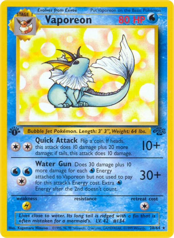 #28 1st Edition Jungle - Vaporeon (LP)
