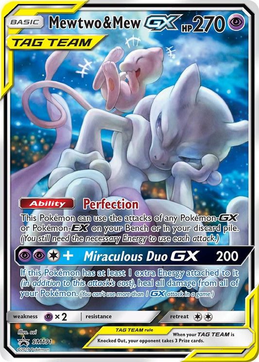 #SM191 Sun & Moon Promos-Mewtwo & Mew GX (DMG)