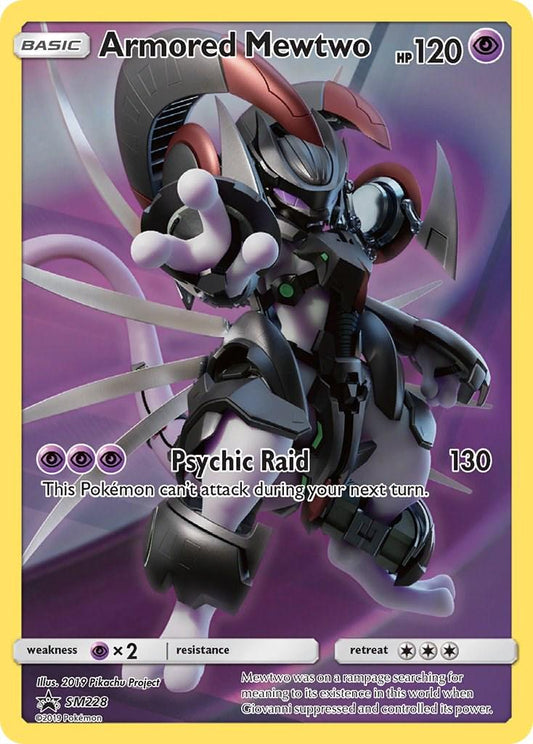#SM228 Sun & Moon Promos- Armored Mewtwo (DAMAGED)