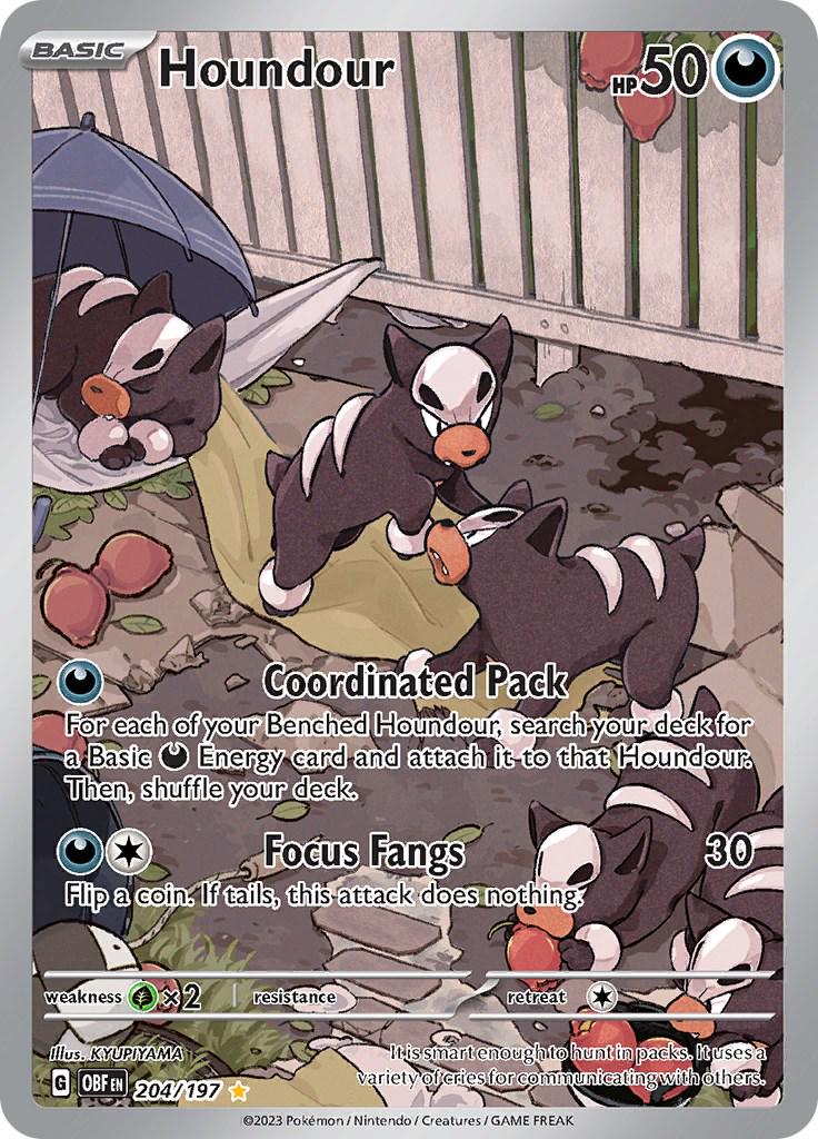#204 Obsidian Flames- Houndour(LP)