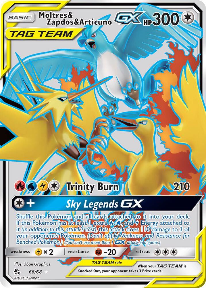 #66 Hidden Fates- Moltres & Zapdos & Articuno GX