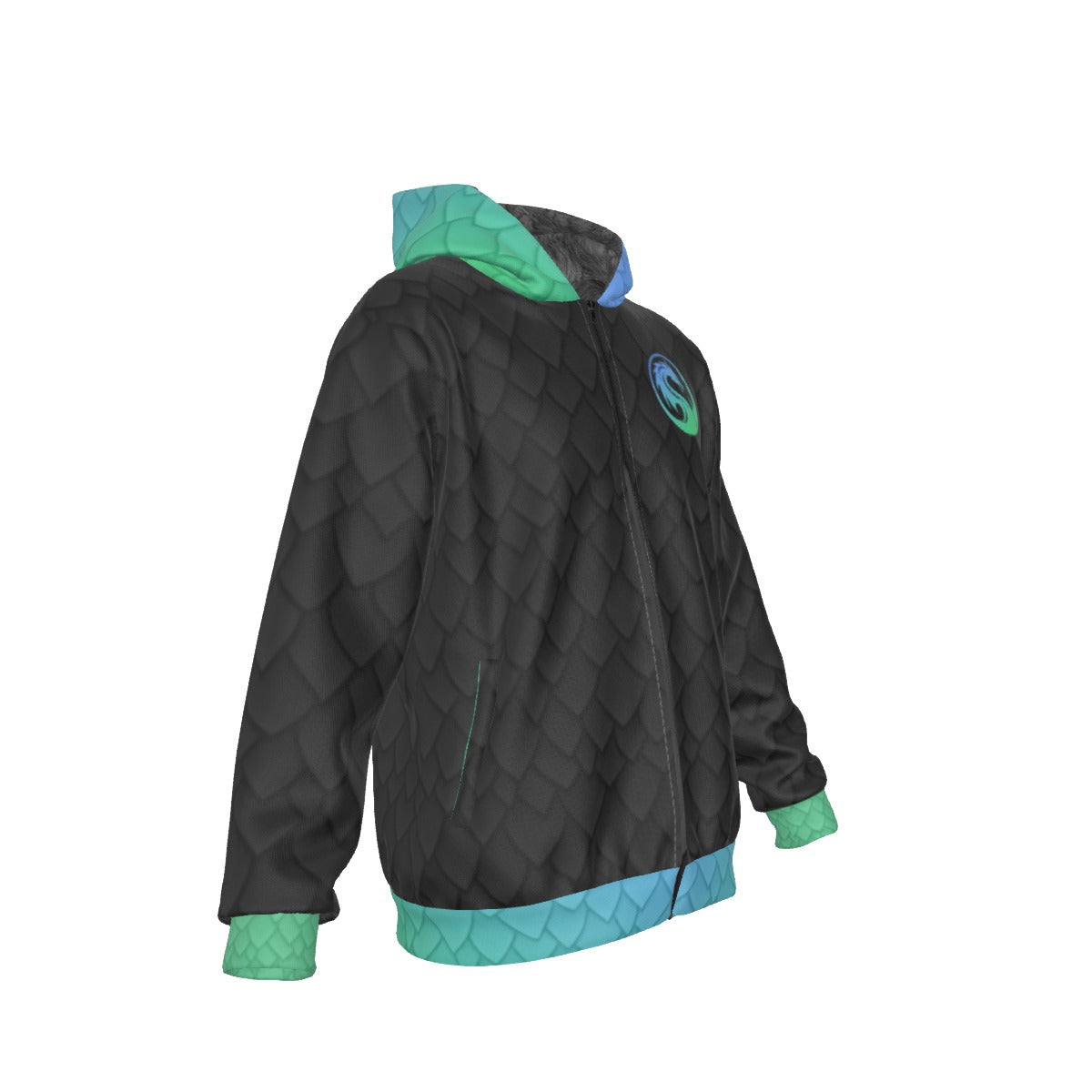 Mystic Dragon Sherpa Fleece Zip Up Hoodie