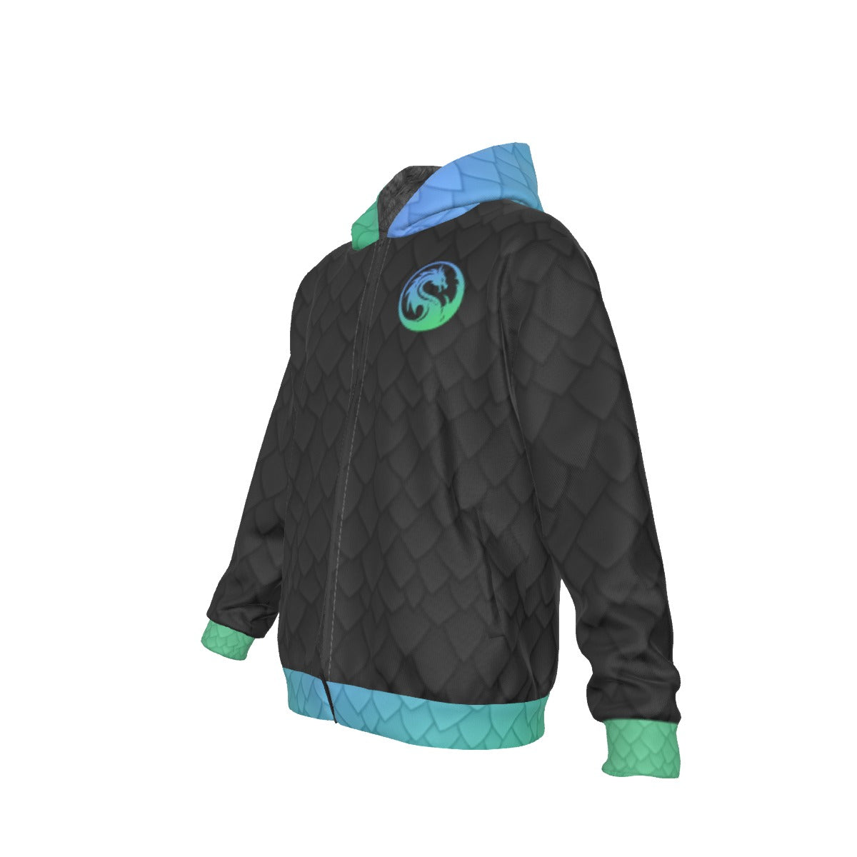Mystic Dragon Sherpa Fleece Zip Up Hoodie