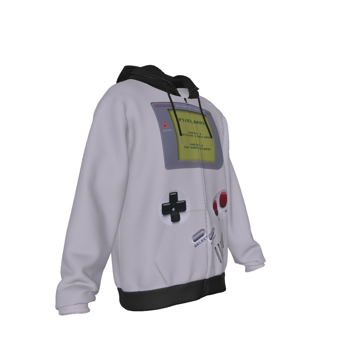 All-Over Print Zip Up Hoodie With Pocket