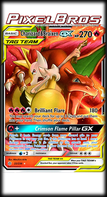 #22 Cosmic Eclipse  - Charizard & Braixen GX Tag Team