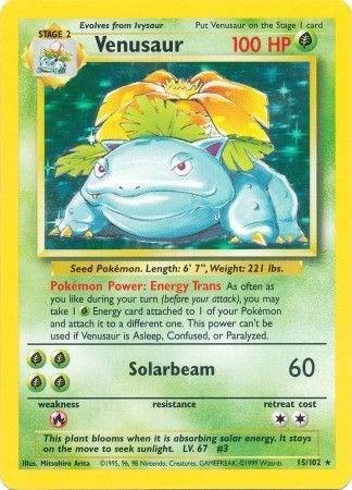 #15 Base Set- Venusaur (MP)