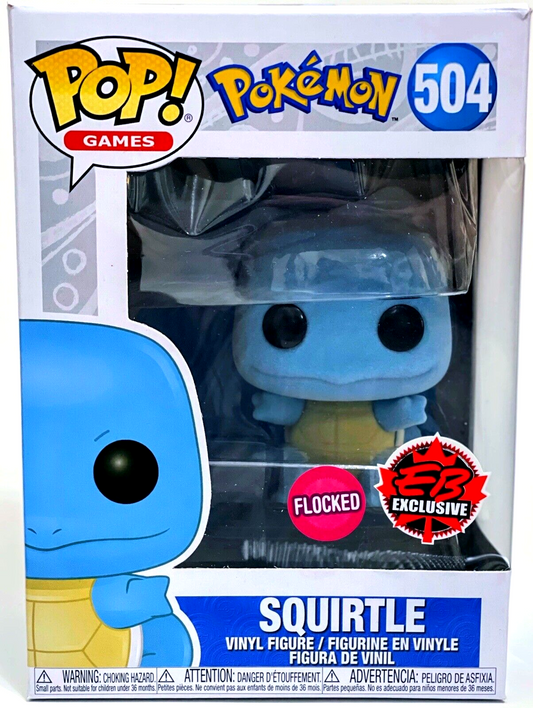 #504 Squirtle Flocked EB Exclusive Funko Pop