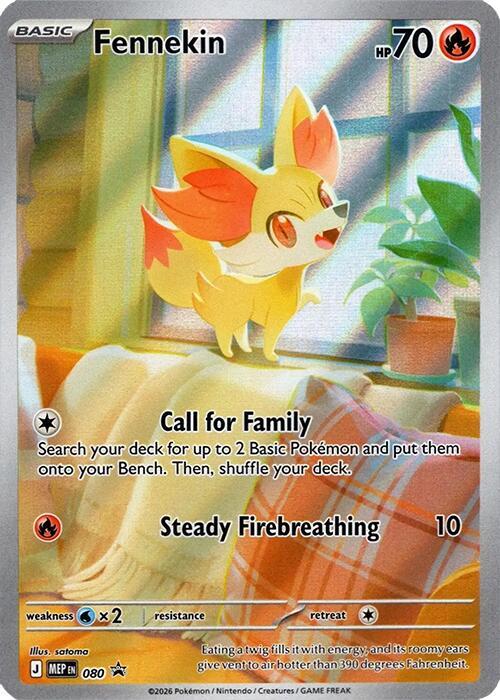 #80 Mega Evolutions Promo- Fennekin(not sealed)