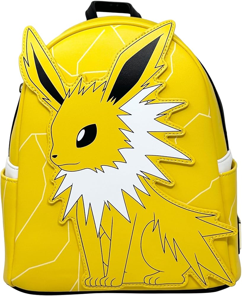 Pokemon Jolteon Cosplay Double Strap Shoulder Bag Purse, Yellow, Medium