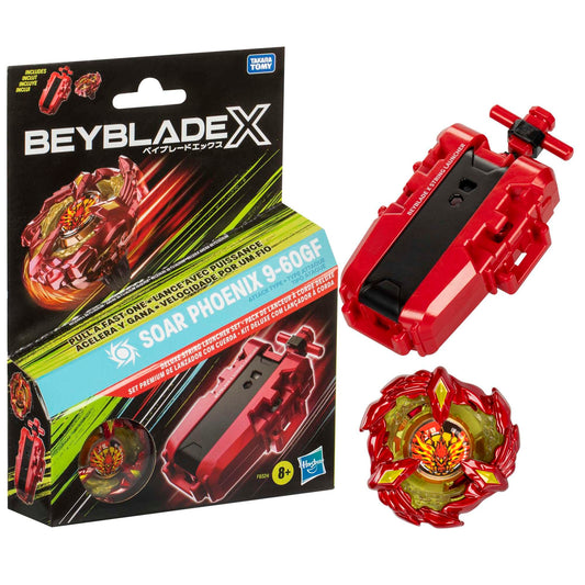 Beyblade X  Soar Phoenix 9-60GF Deluxe String Launcher Set