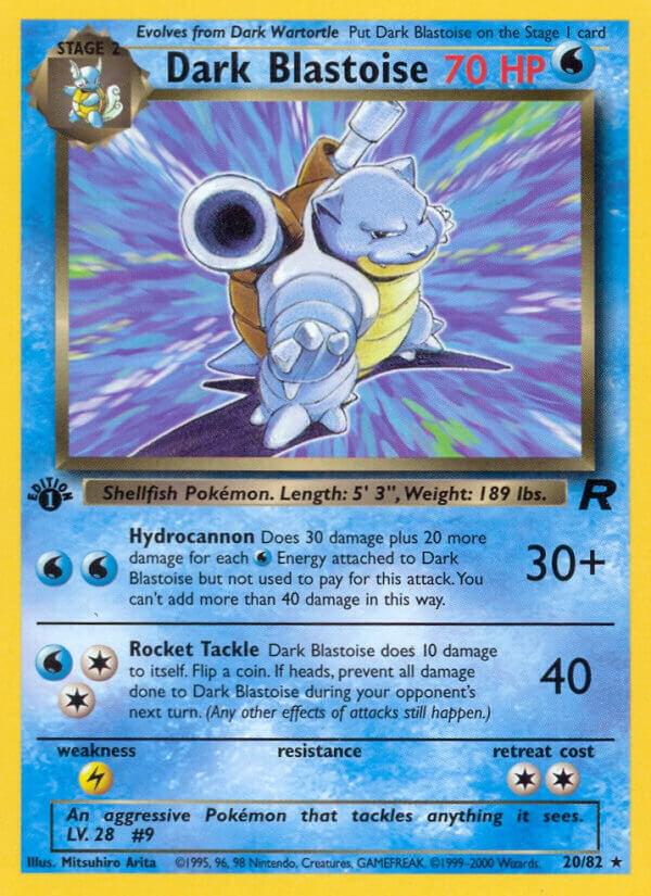 #20 1st Edition Team Rocket - Dark Blastoise Non Holo (DMG)