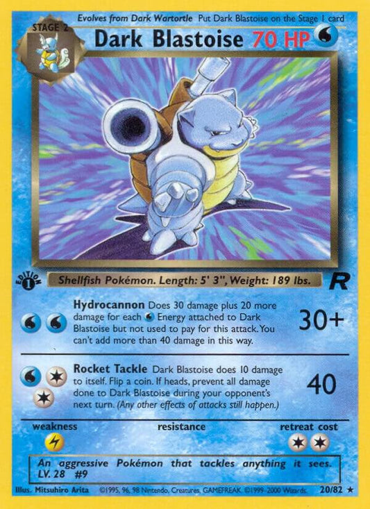 #20 1st Edition Team Rocket - Dark Blastoise Non Holo (DMG)