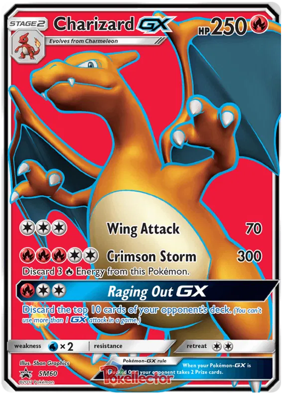 #SM60 Sun & Moon Promo - Charizard GX (LP)